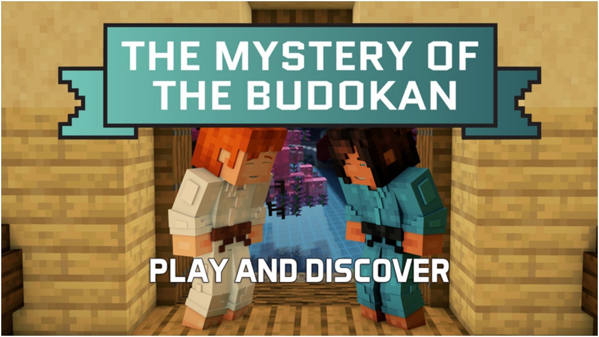 Cover for the Mystery of the Budokan map (Image via Minecraft Marketplace/The Wizard and the Wyld))