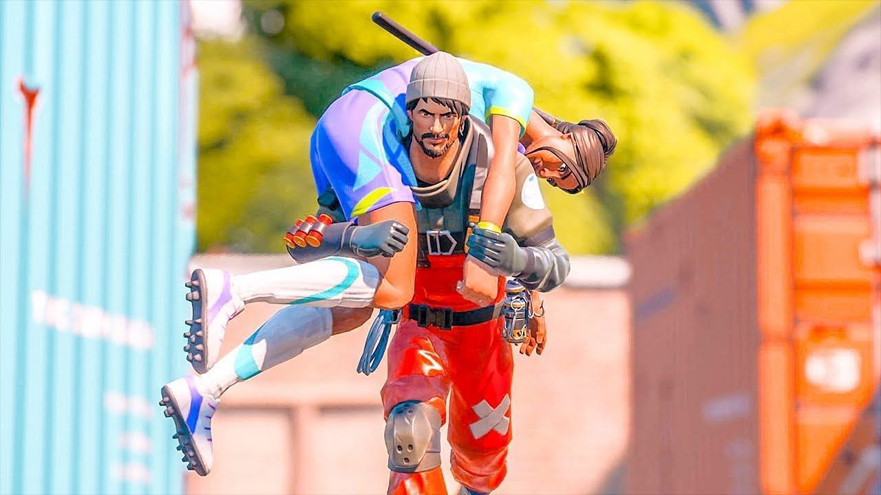 Carrying a downed player (Image via beatz on YouTube)