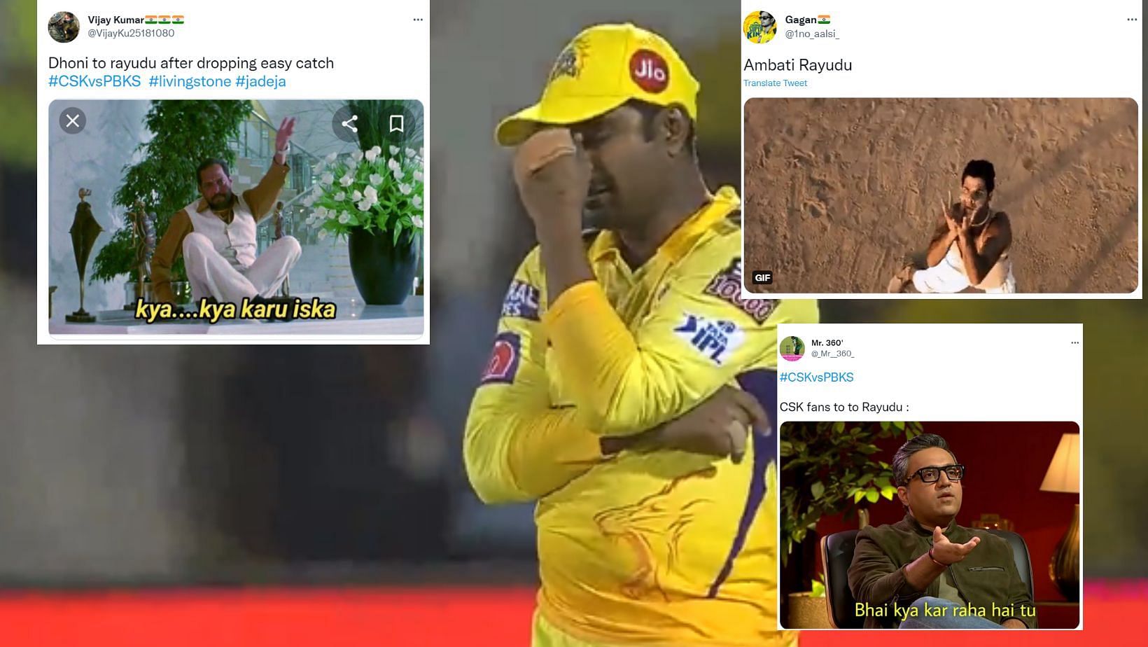 Twitter reactions to Ambati Rayudu&#039;s dropped catch vs PBKS.
