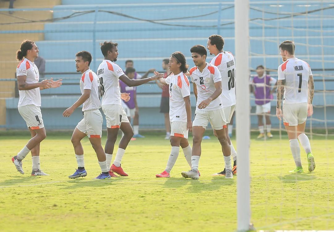 RoundGlass Punjab FC in action against Indian Arrows in the I-League (Image Courtesy: RoundGlass Punjab FC Instagram)