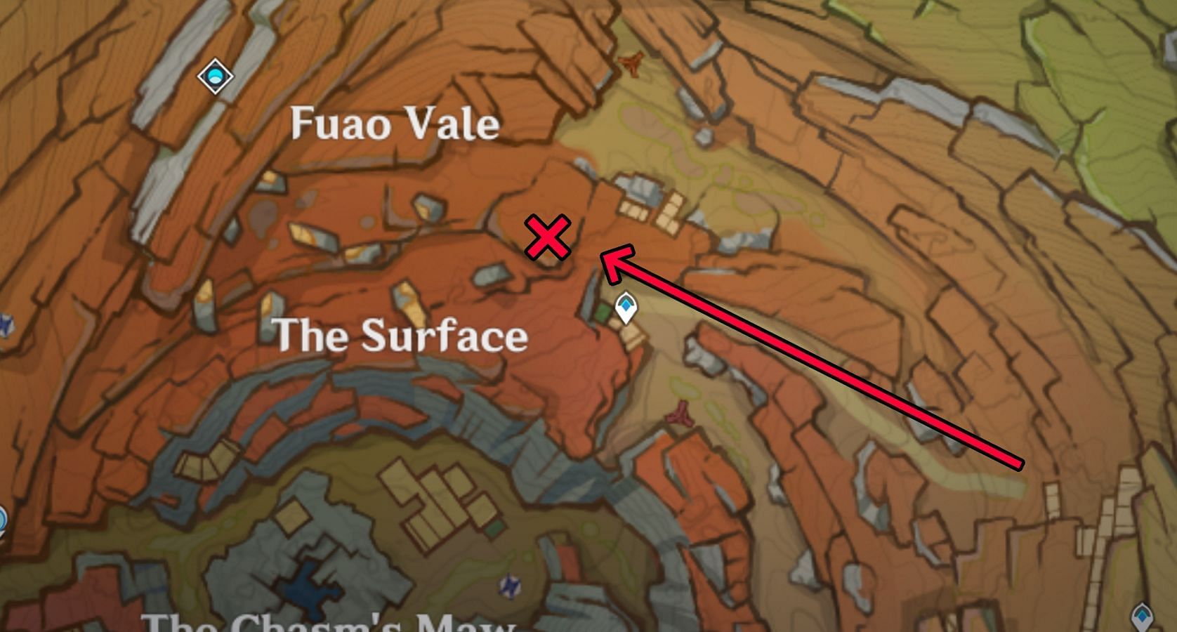 The Sundial of Ages&#039; location on the world map (Image via miHoYo)