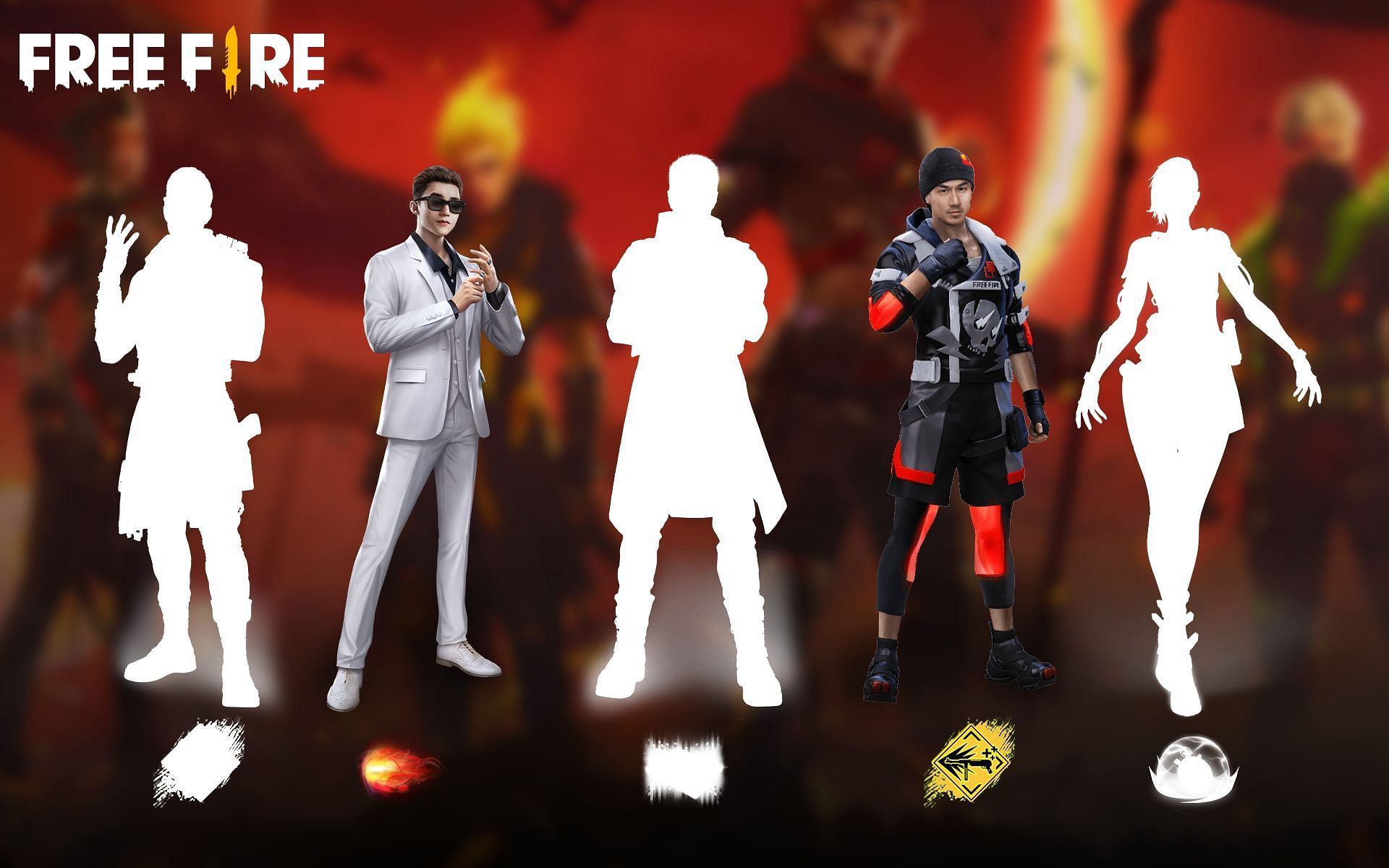 Choose from these Free Fire characters to gain a foothold in fights (Image via Sportskeeda)