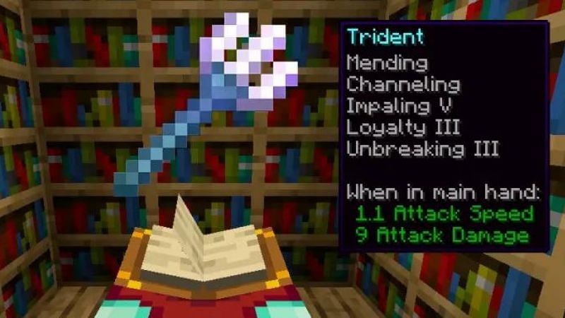 Enchanted trident (Image via Mojang)