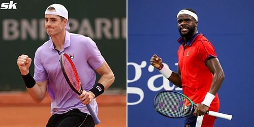 John Isner (L) and Frances Tiafoe.