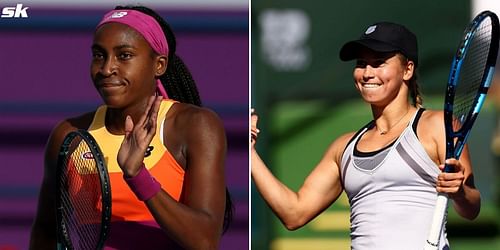 Coco Gauff (L) and Yulia Putintseva.