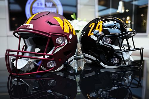 Washington Commanders introduce their team name and new helmets.