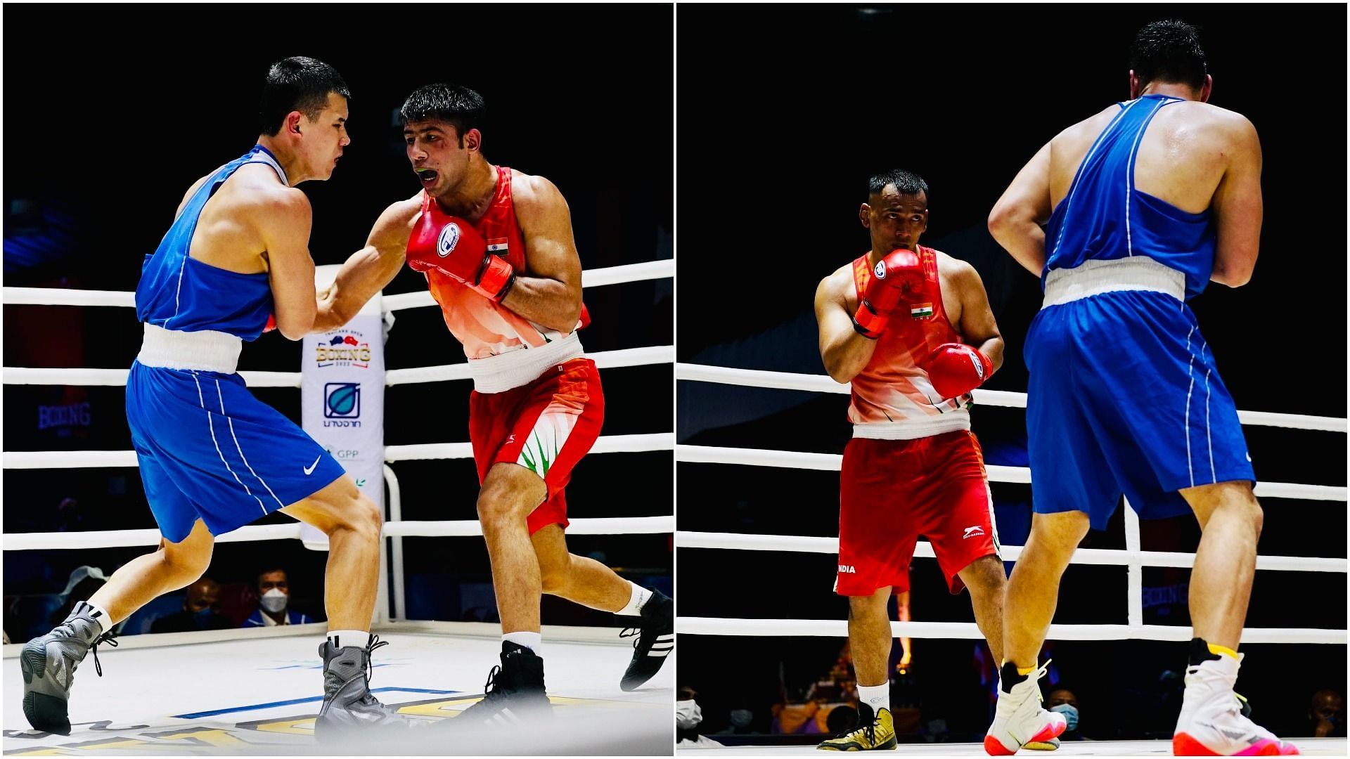 Thailand Open International Boxing Tournament 2022: Sumit Kundu (L) and Gaurav Chauhan (R) (Pic Credit: BFI)