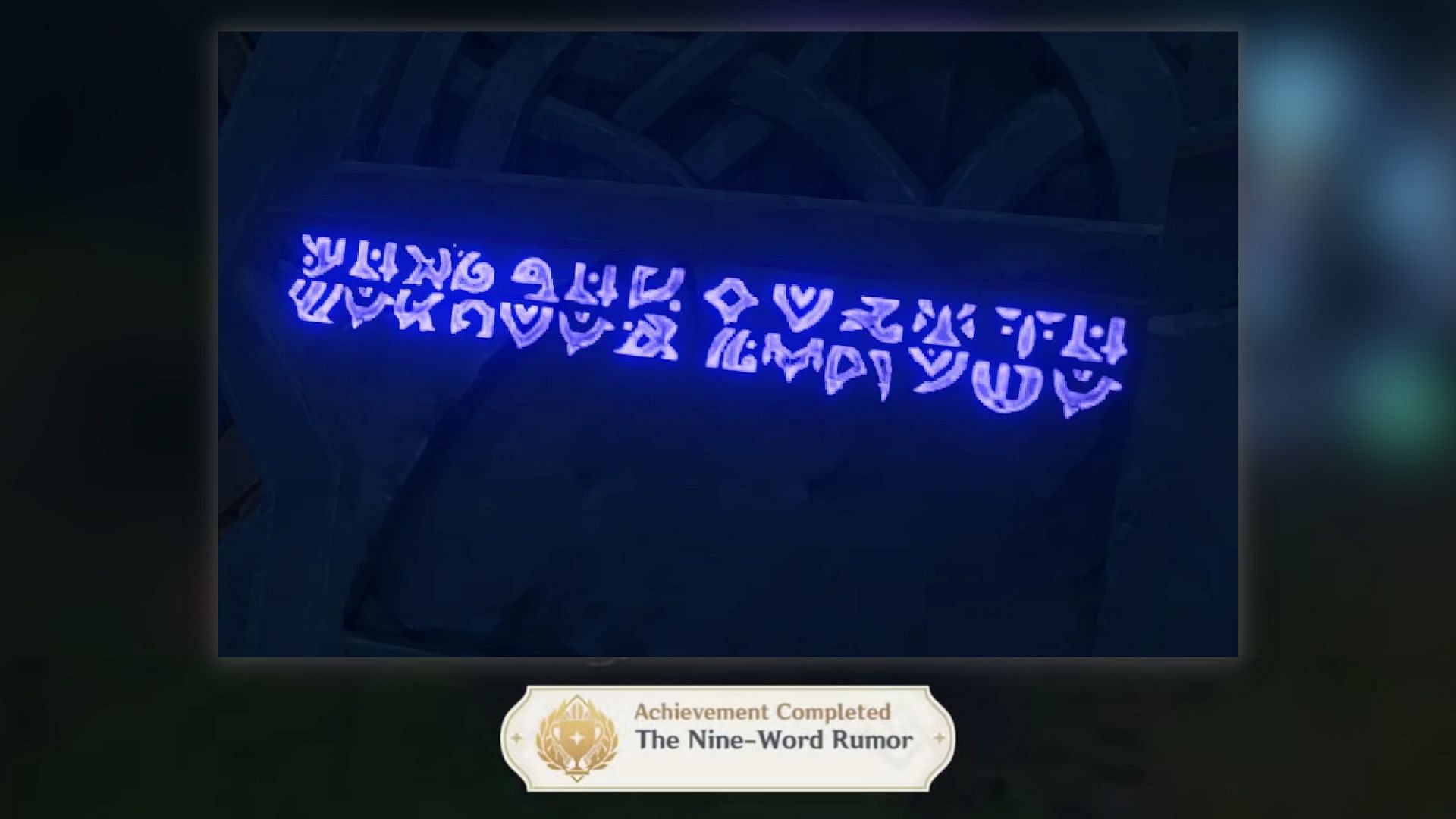 Nine-Word Rumor Secret Achievement (Image via Genshin Impact)