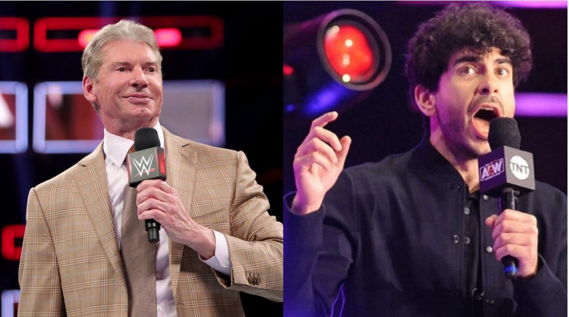 Vince McMahon (left0 and Tony Khan (right)