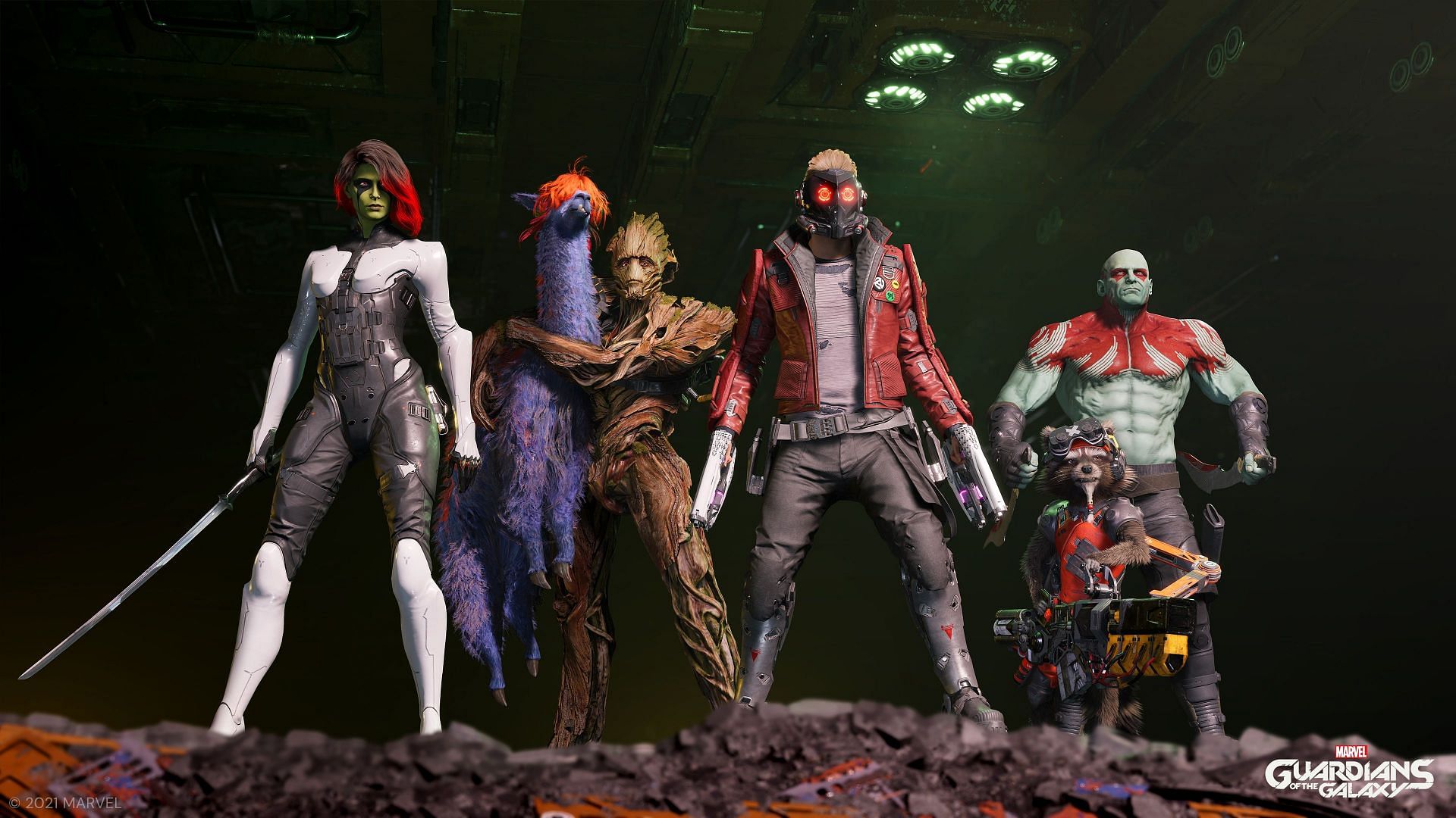 The Guardians of the Galaxy as portrayed in the game (Image via Square Enix)