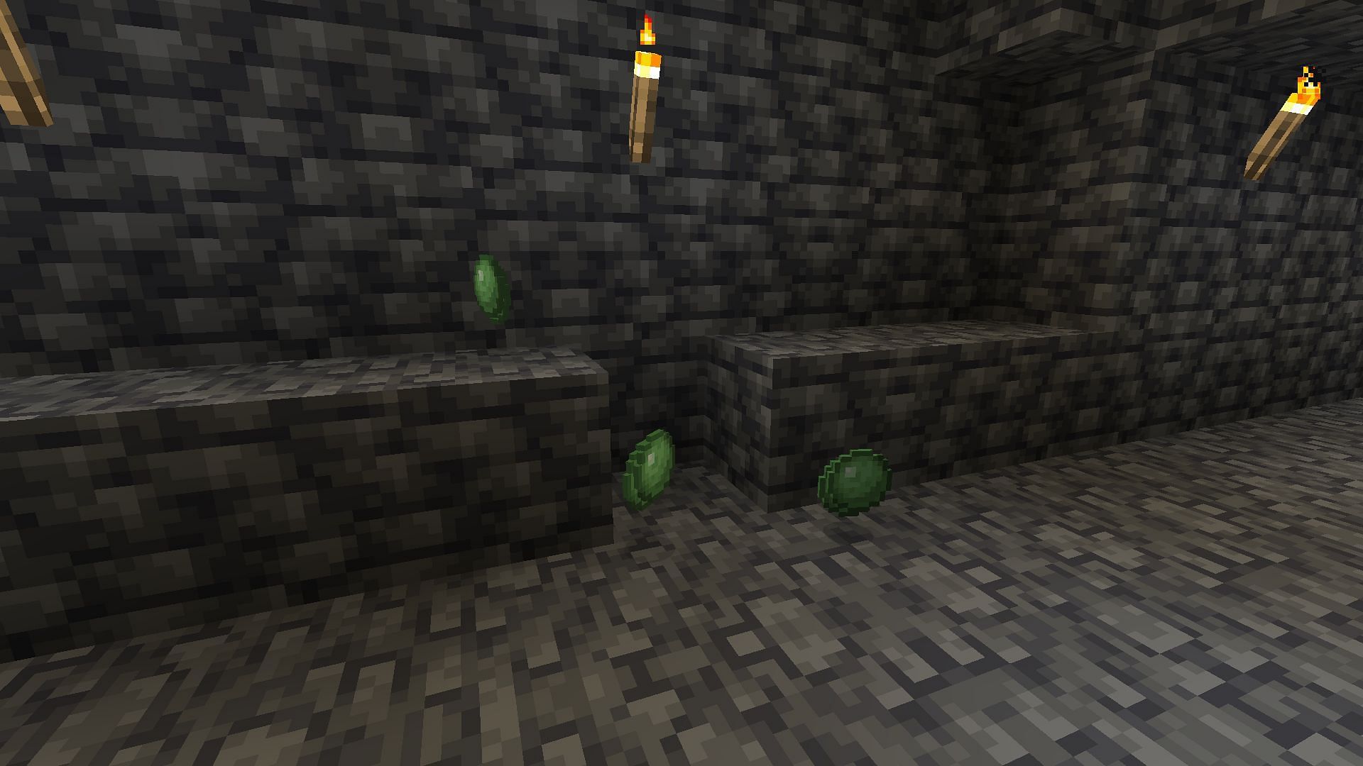 Nine slime balls dropped from 3 tiny slimes (Image via Minecraft)
