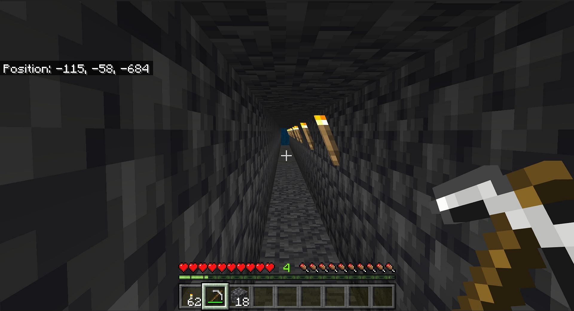 Strip mining is still one of the best ways to find diamonds (Image via Minecraft Bedrock Edition 1.18.30)