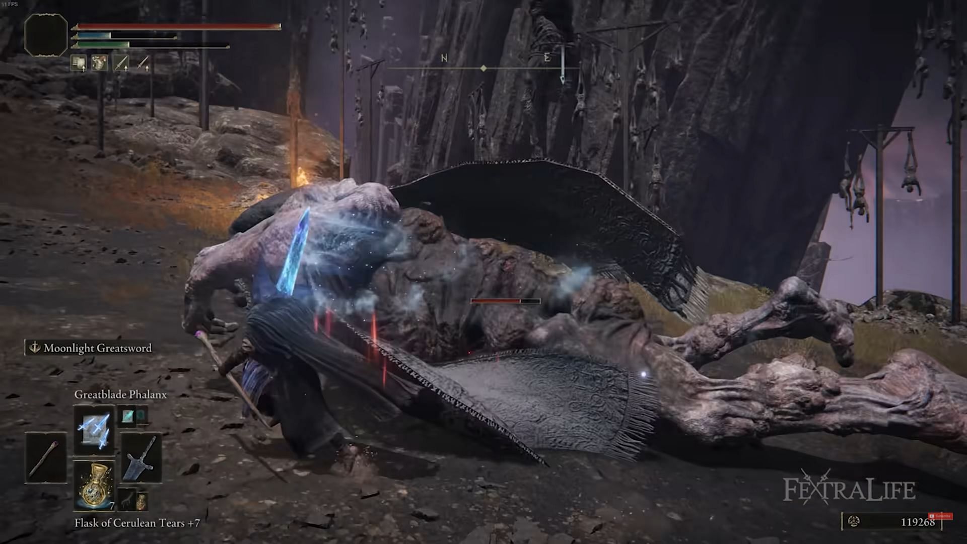 Dark Moon Greatsword is a bit slow, but the moonlight waves can deal a lot of damage (Image via Fextralife/YouTube)