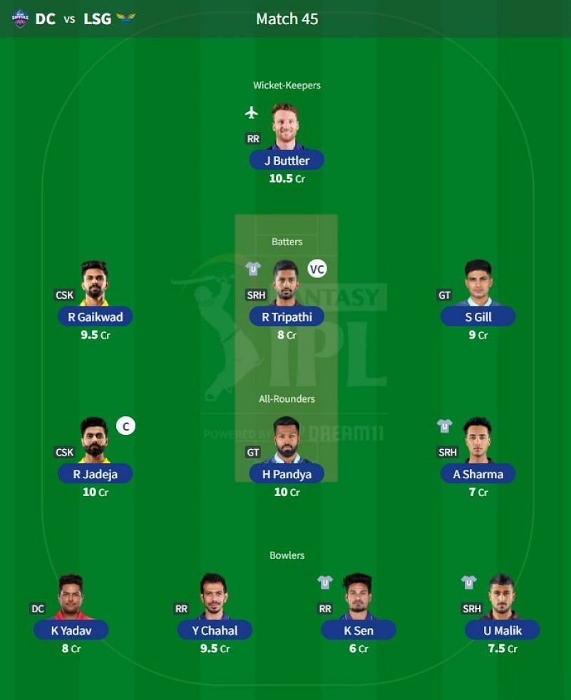 Best IPL Fantasy team for Match 46 - SRH vs CSK