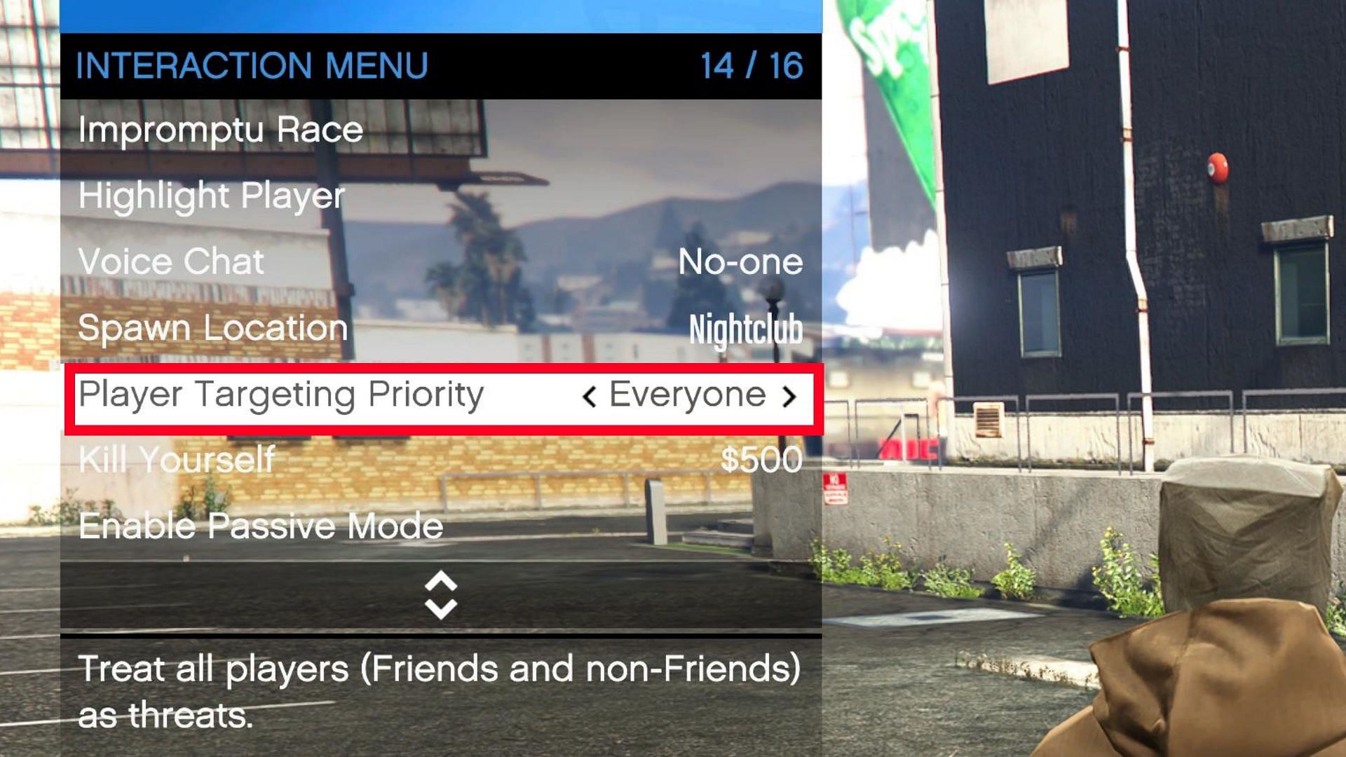 There is also one more related setting under the Interaction Menu (Image via Rockstar Games)