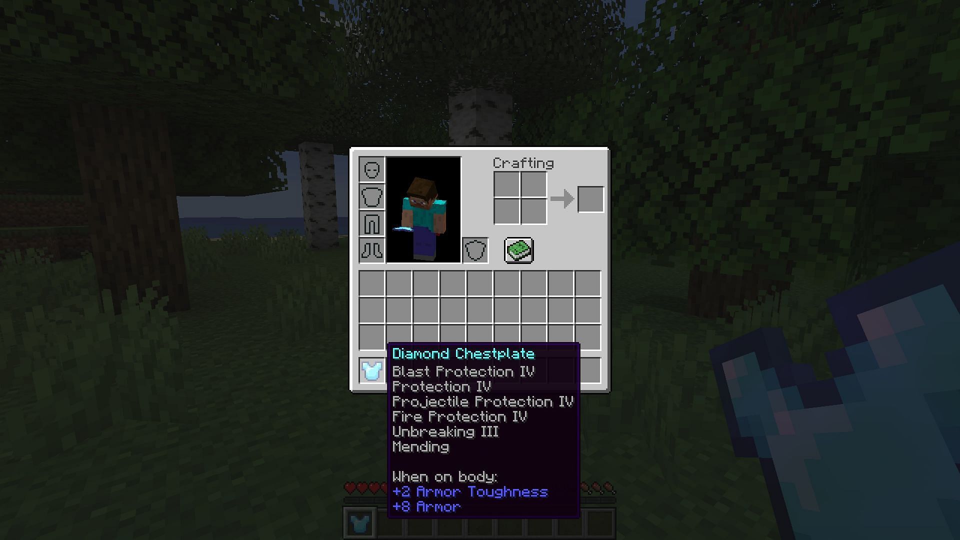 A fully enchanted chestplate in 1.14 (Image via Minecraft)