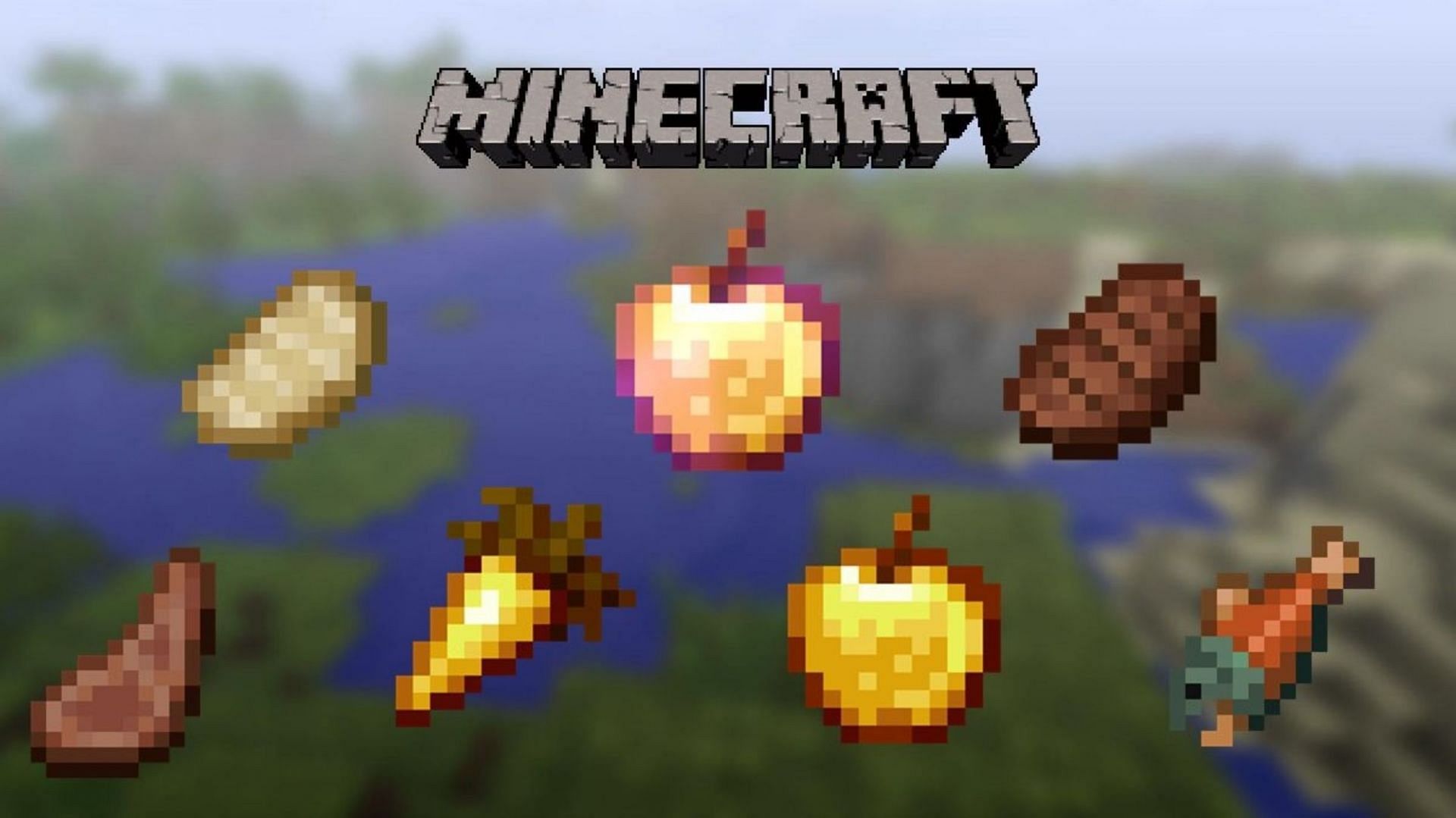 Different foods offer varied sustenance values in Minecraft (Image via Mojang)