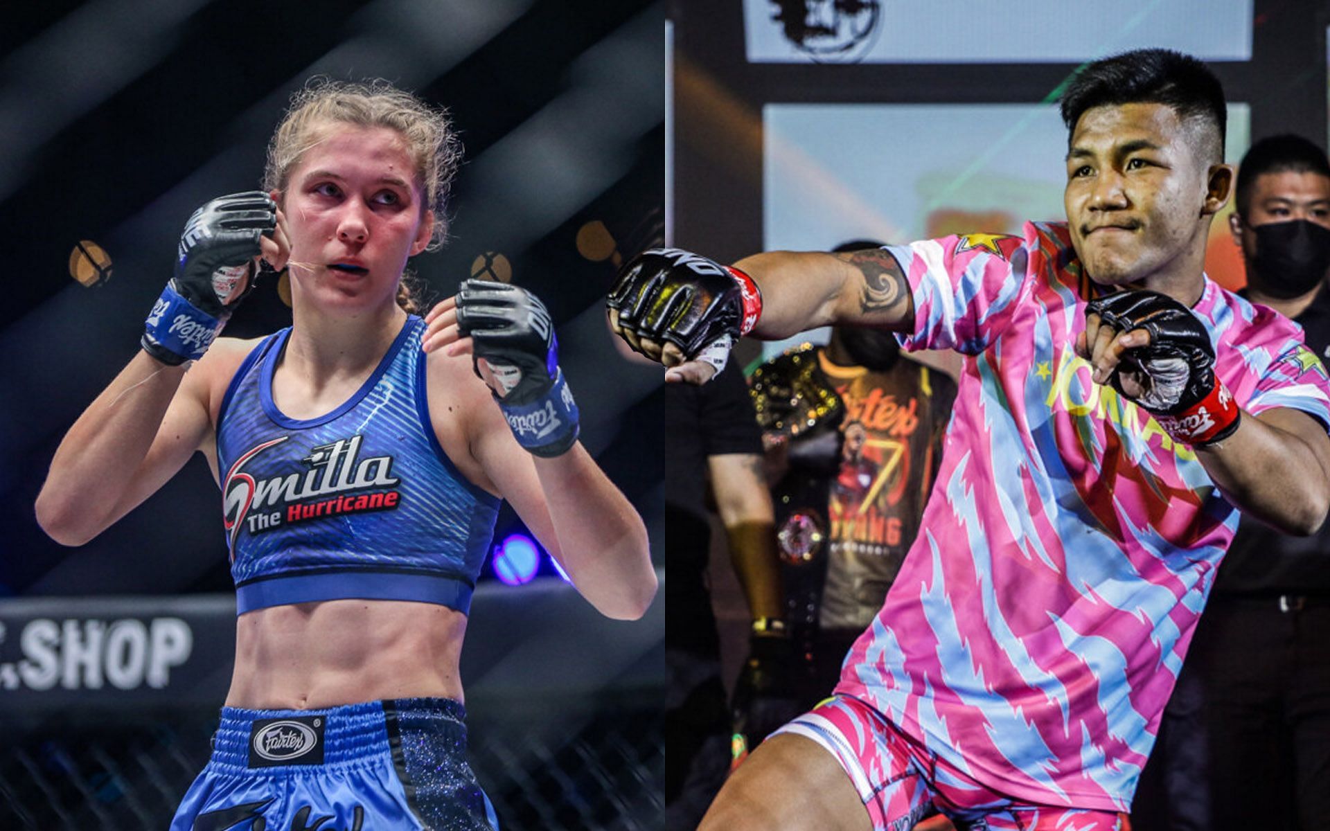 Smilla Sundell (L) is getting valuable lessons from Rodtang Jitmuangnon (R). | [Photos: ONE Championship]