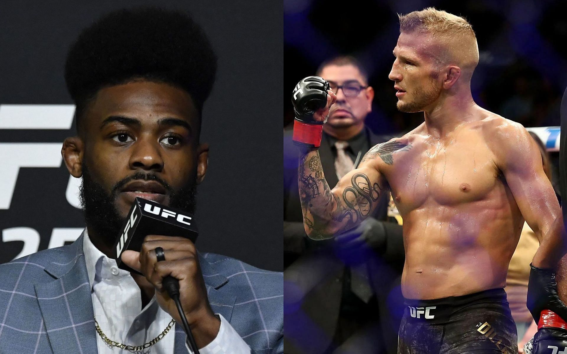 Aljamain Sterling (left) and T.J. Dillashaw (right)