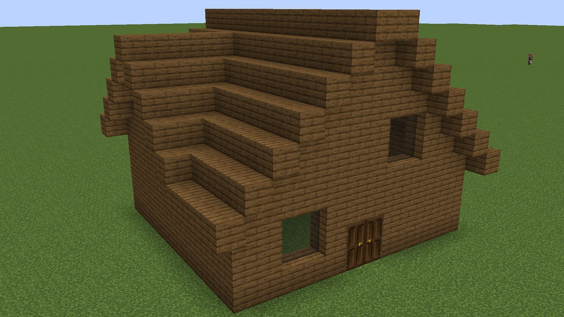 Double hut roof (Image via Minecraft)