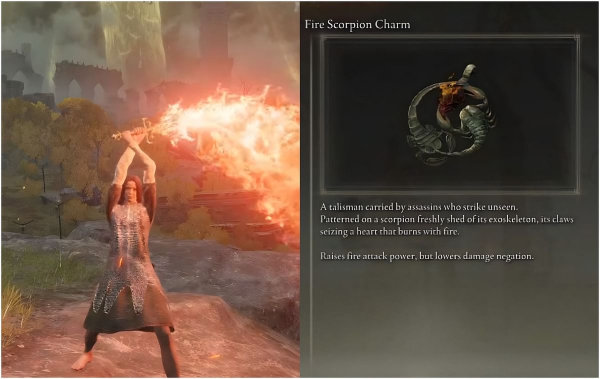 How to obtain the Fire Scorpion Charm that boosts fire damage in Elden Ring