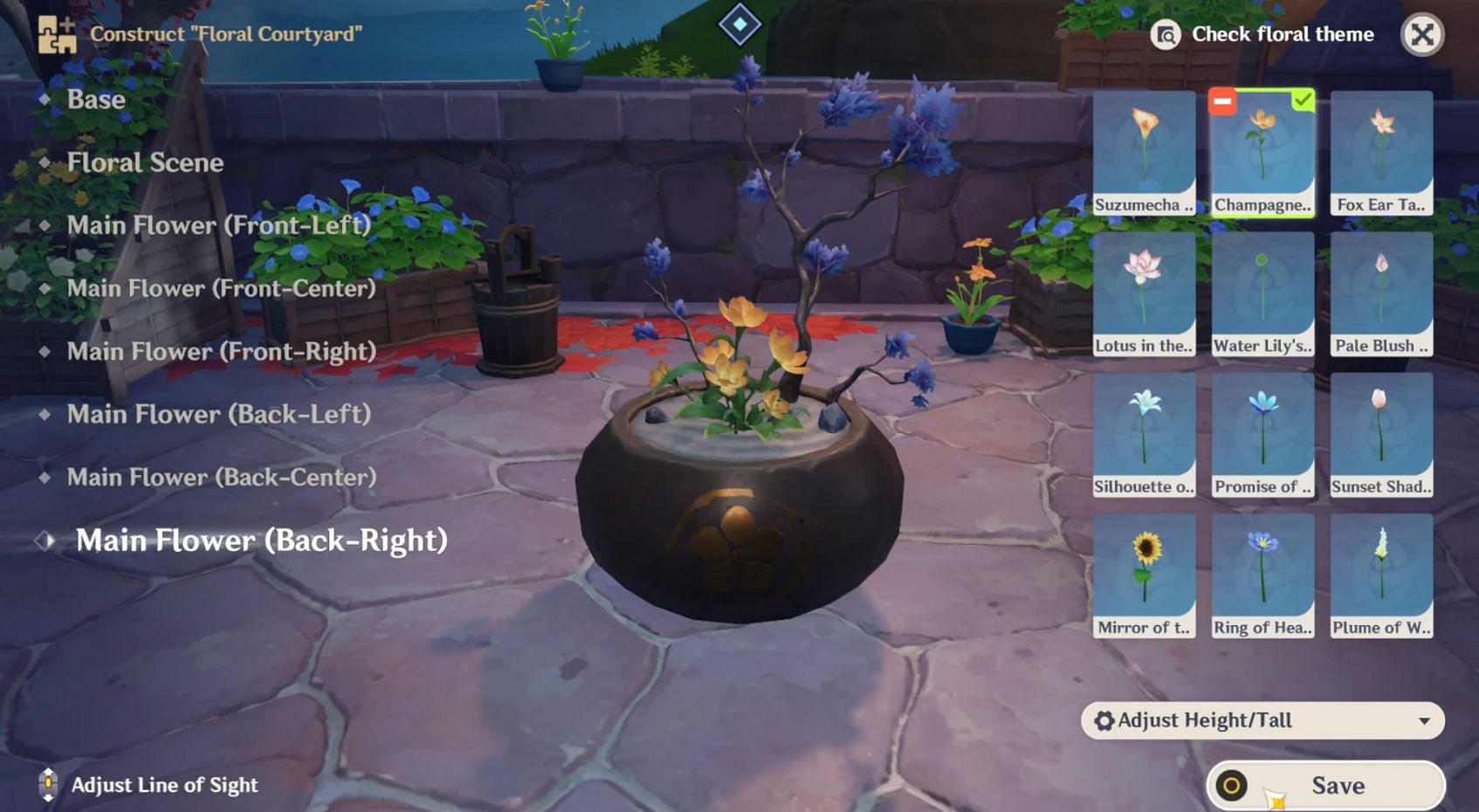 The Floral Courtyard on the first day of the event (Image via HoYoverse)