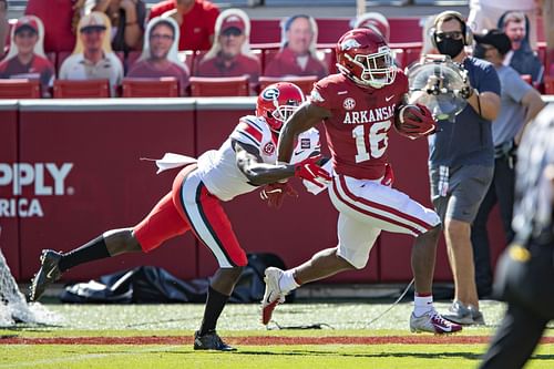 Arkansas' Treylon Burks is an intriguing prospect in this year's draft.