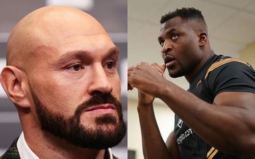 Tyson Fury (left); Francis Ngannou (right)