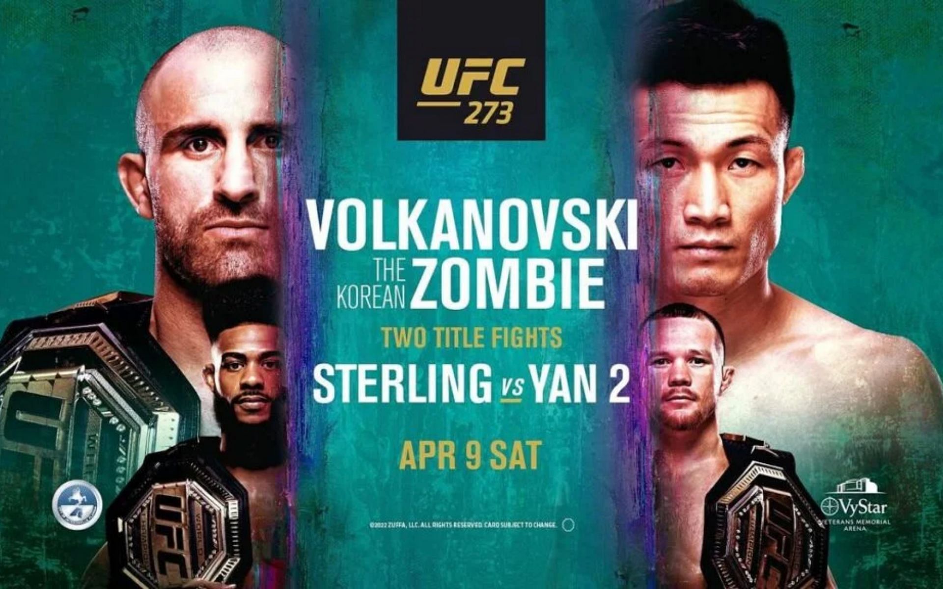 Volkanovski v The Korean Zombie poster - Photo credit: UFC