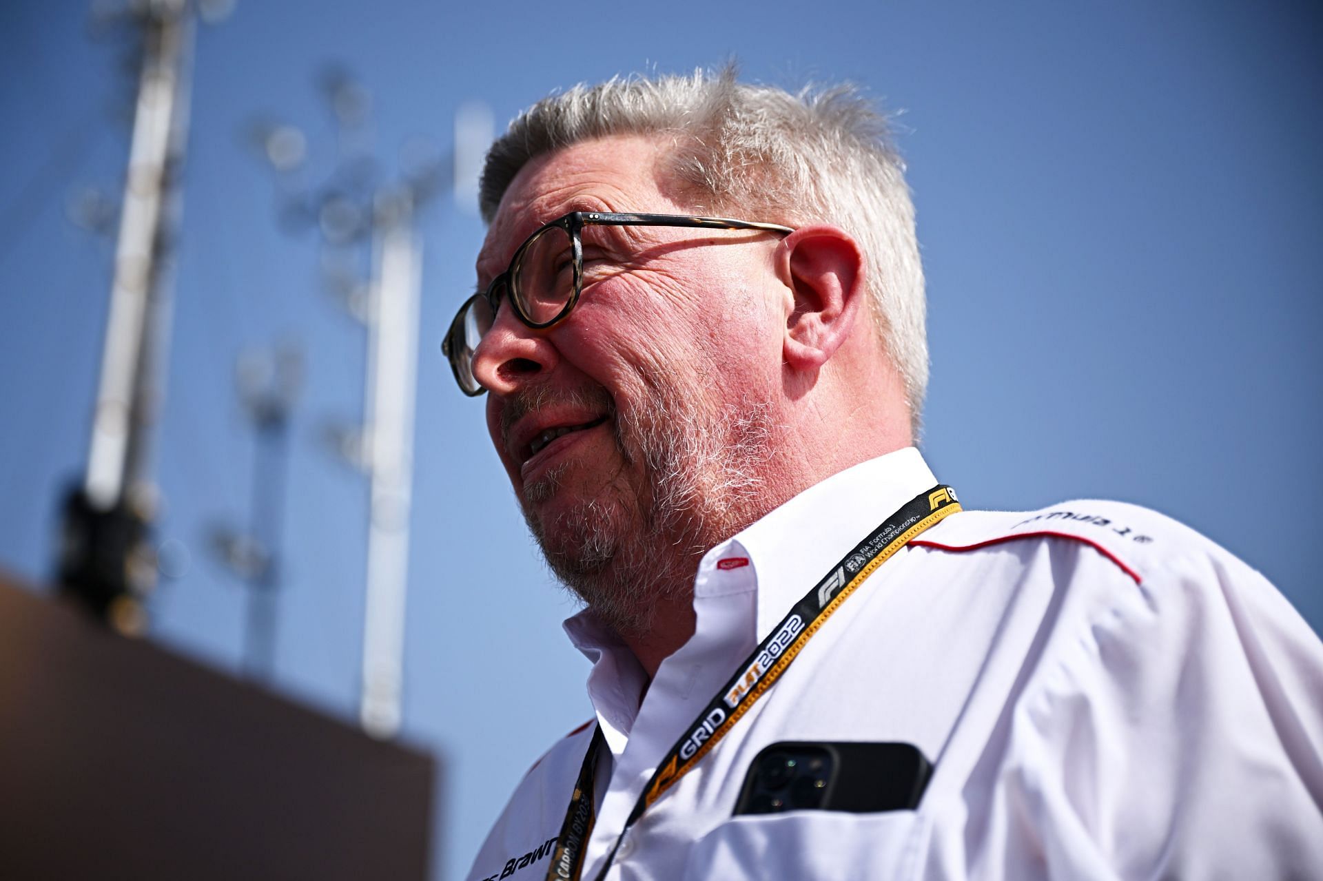 Ross Brawn, Managing Director (Sporting) of the Formula One Group, walks in the Paddock during previews ahead of the F1 Grand Prix of Saudi Arabia at the Jeddah Corniche Circuit on March 24, 2022 (Photo by Clive Mason/Getty Images)