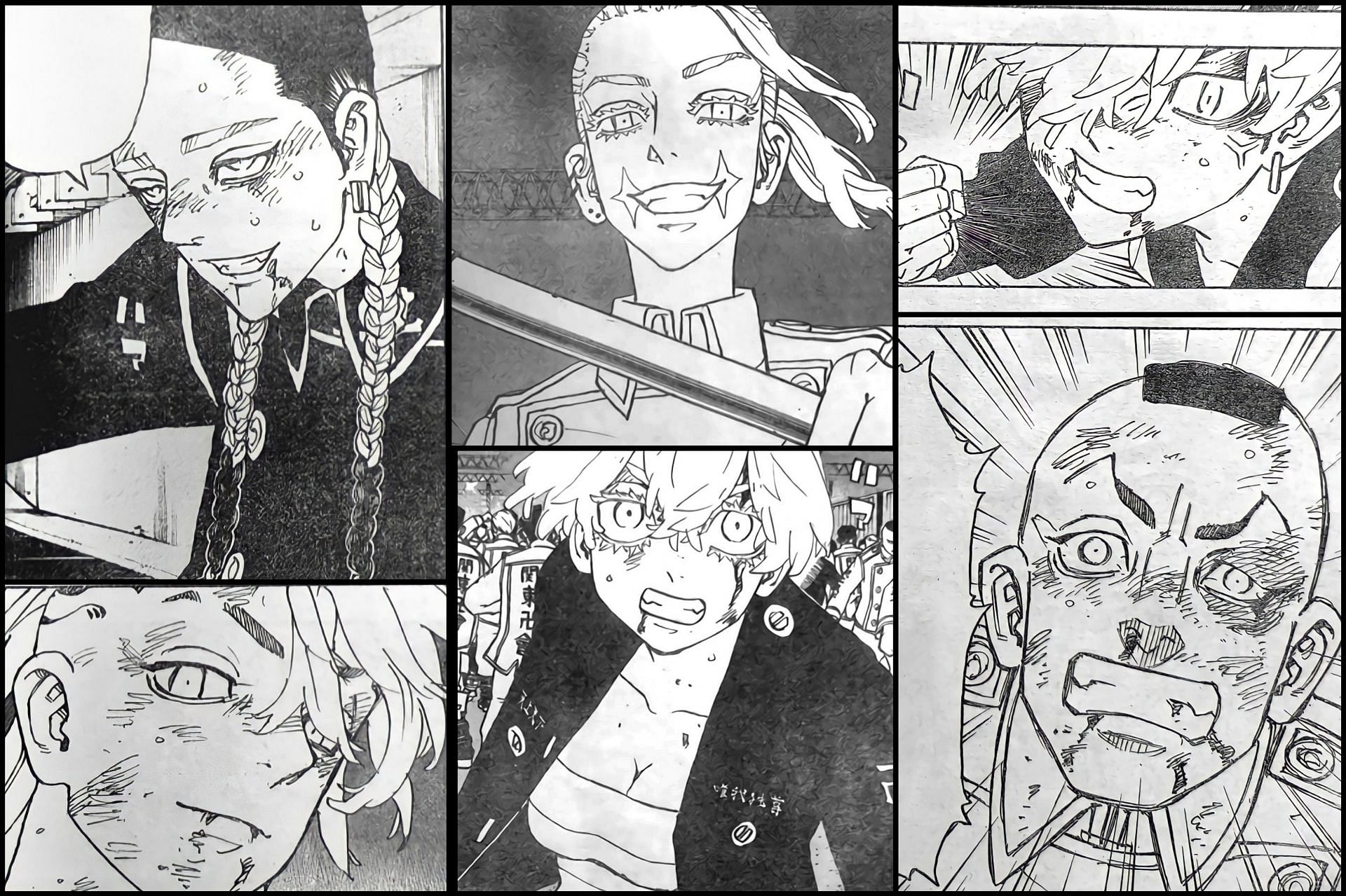 The six central fighters in chapter 249 (Image via Kodansha)