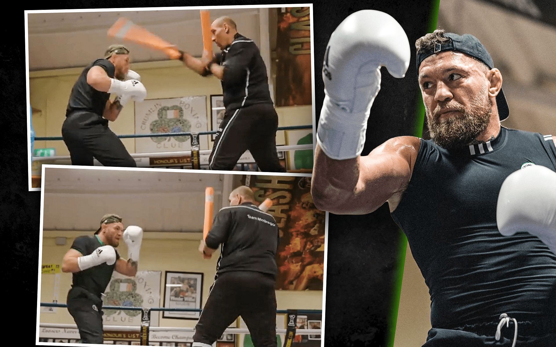 Conor McGregor training images (Left) and McGregor (Right) (Image courtesy: via Instagram @thenotoriousmma)