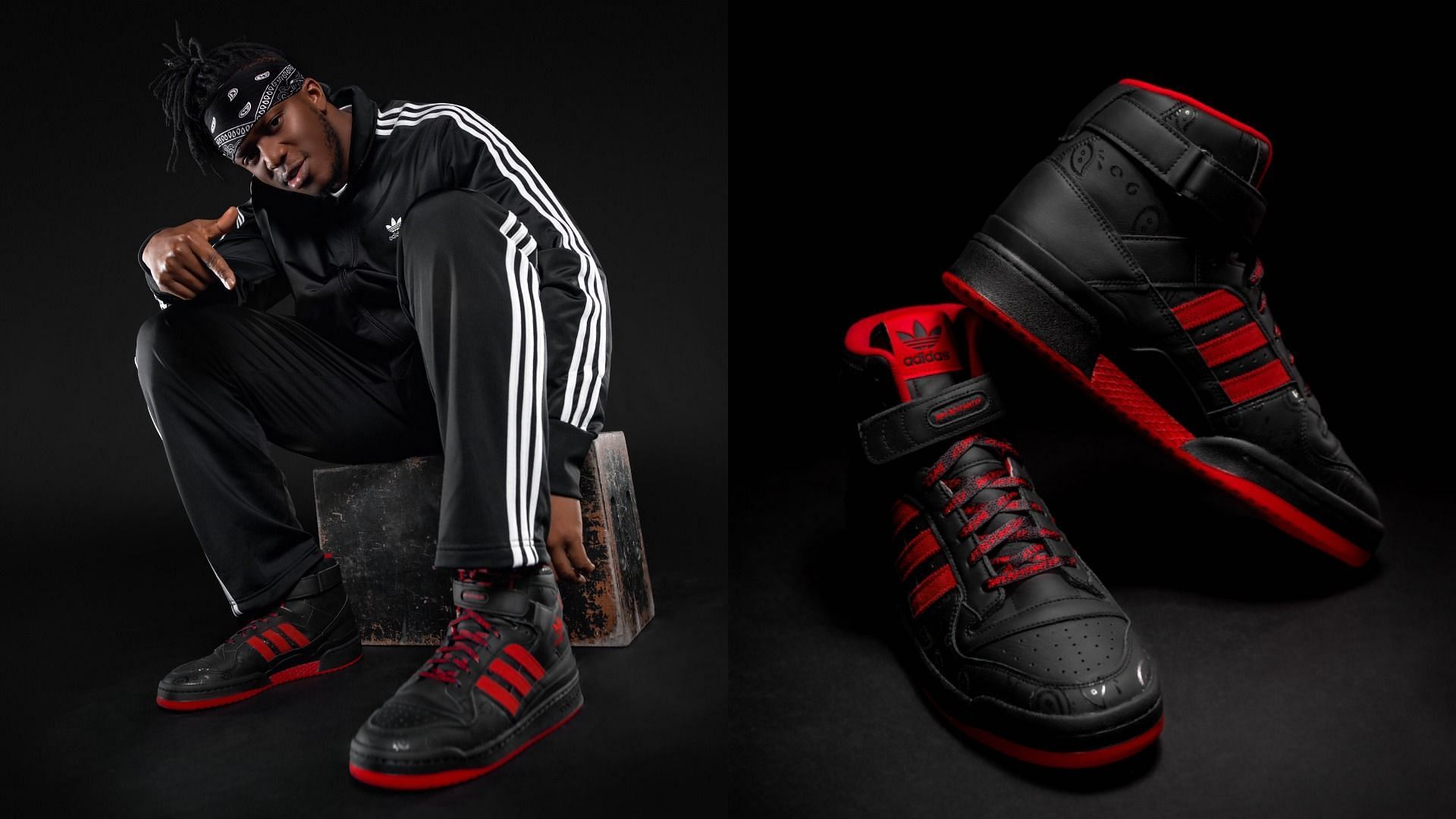 KSI&#039;s Adidas collection, launched on April 8, sells out in record time (Image via Ashley Verse/Adidas)
