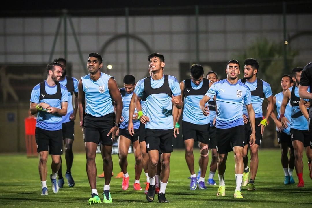 Mumbai City FC player during their preparation for their game second-leg group stage against Al-Shabab FC (Image Courtesy: Mumbai City FC)