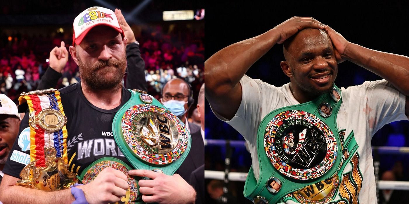 The winner of Tyson Fury (L) vs. Dillian Whyte (R) are going to be adding some gold to their collection.