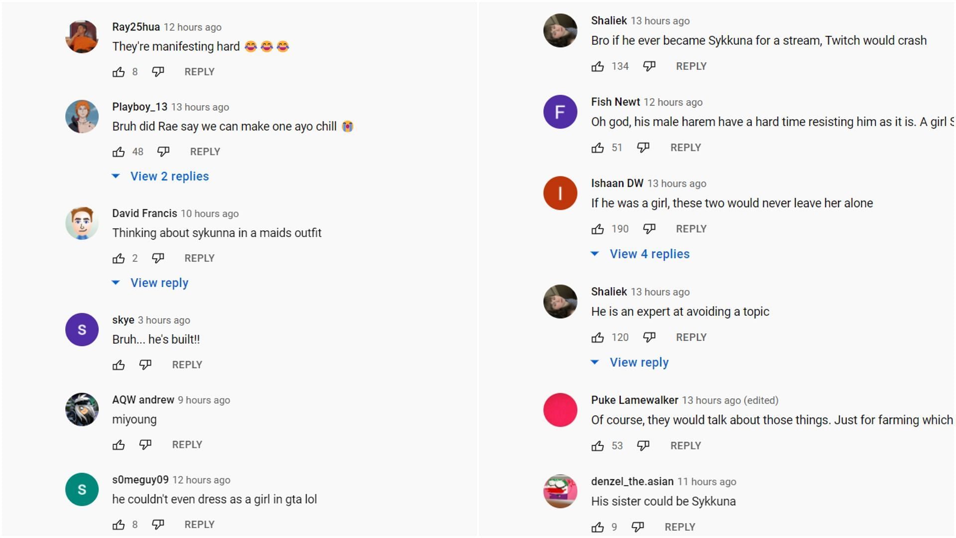 EFans react to the makeover idea (Image via- YouTube comment section/Shrimpkkuno)