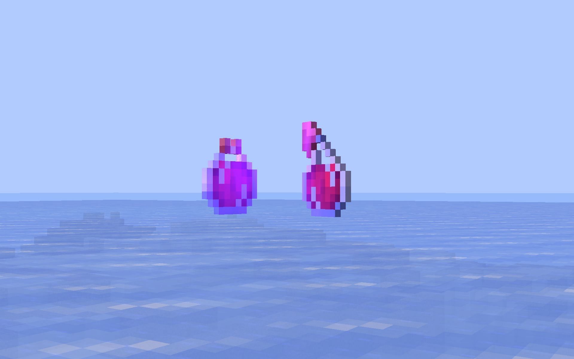 Both the potions have different bottles (Image via Minecraft)