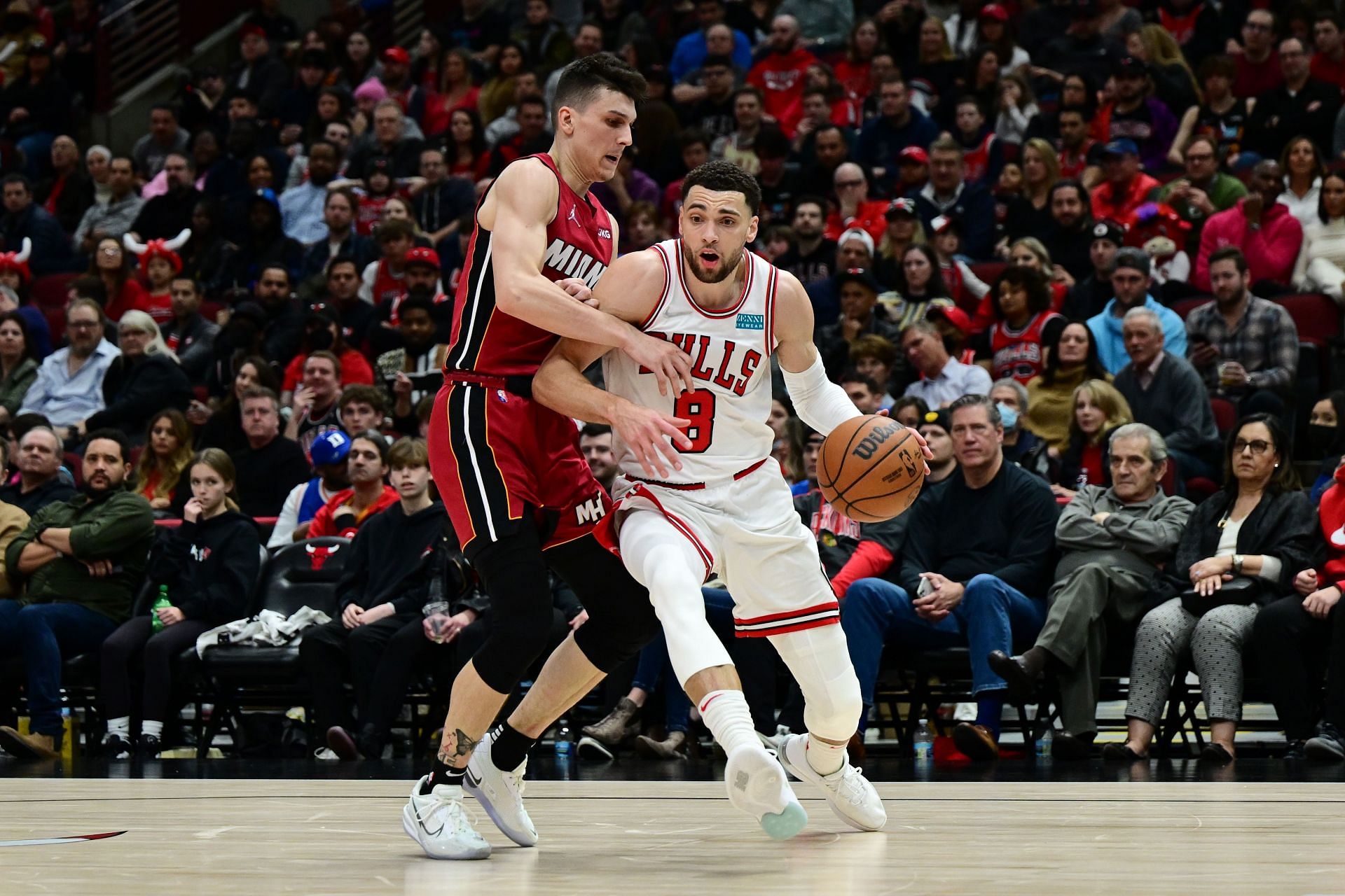 Zach LaVine in action against the Miami Heat