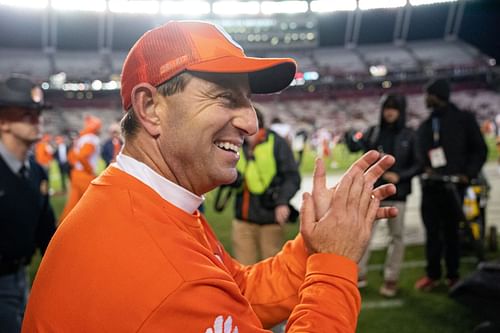 Dabo Swinney at the Clemson v South Carolina