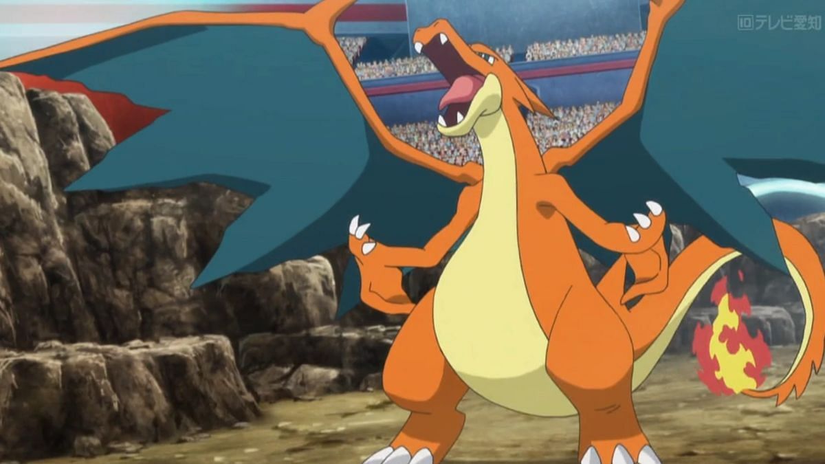 A look at Mega Charizard Y in the anime (Image via The Pokemon Company)