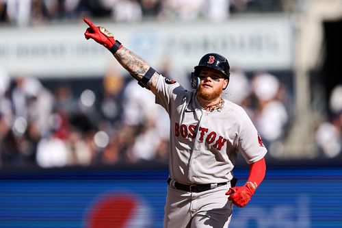 Alex Verdgugo after Saturday's dinger against the New York Yankees