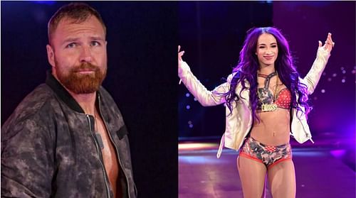 Jon Moxley (left) and Sasha Banks (right)