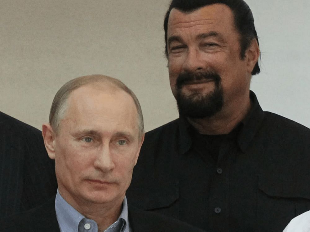 Steven Seagal attained Russian citizenship in 2016 and went on to join a pro-Kremlin political party (Image via Getty Images/Sasha Mordovets)