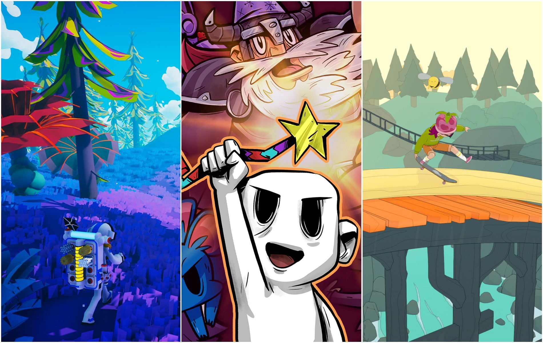 Check out some of the highest rated indie games released for Nintendo Switch this year (Images via System Era Softworks/Drinkbox Studios/Private Division)