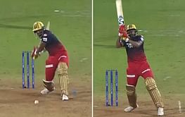[Watch] Mohammed Siraj wows fans with his helicopter shot on the final ball of the CSK vs RCB clash