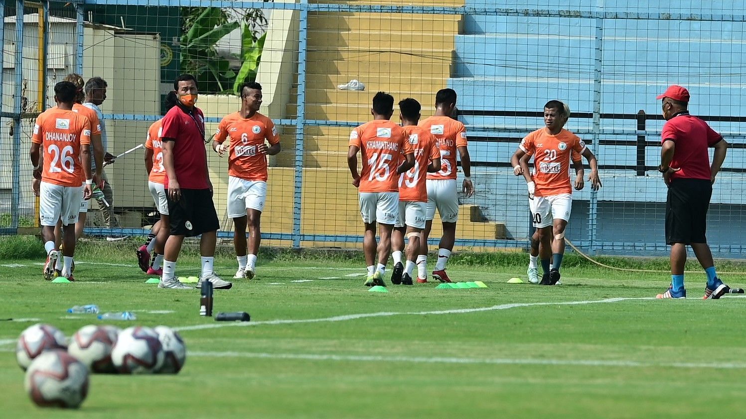 NEROCA FC players train ahead of the upcoming I-League encounter - Image Courtesy: I-League Twitter