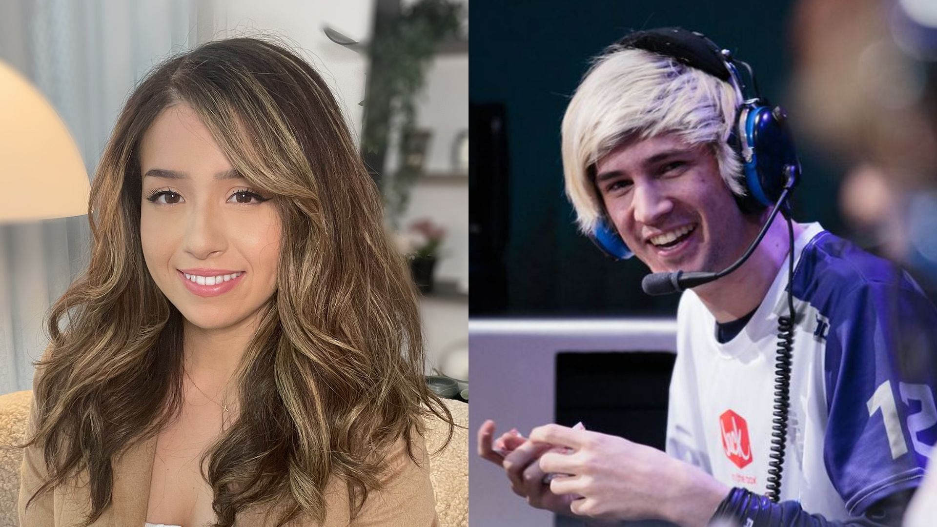 Pokimane makes fun of xQc&#039;s stance (Image via Sportskeeda)