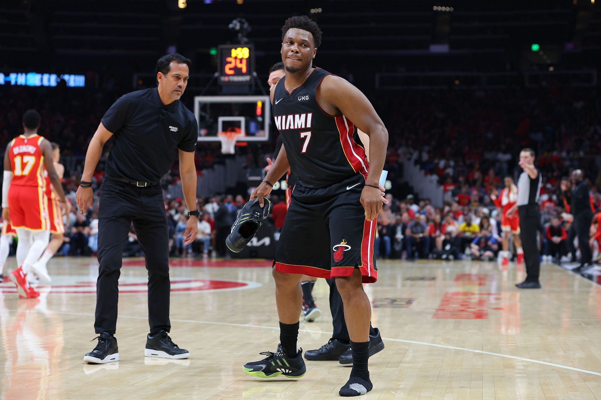 Kyle Lowry walked out during the third quarter of Game 3 against the Atlanta Hawks.