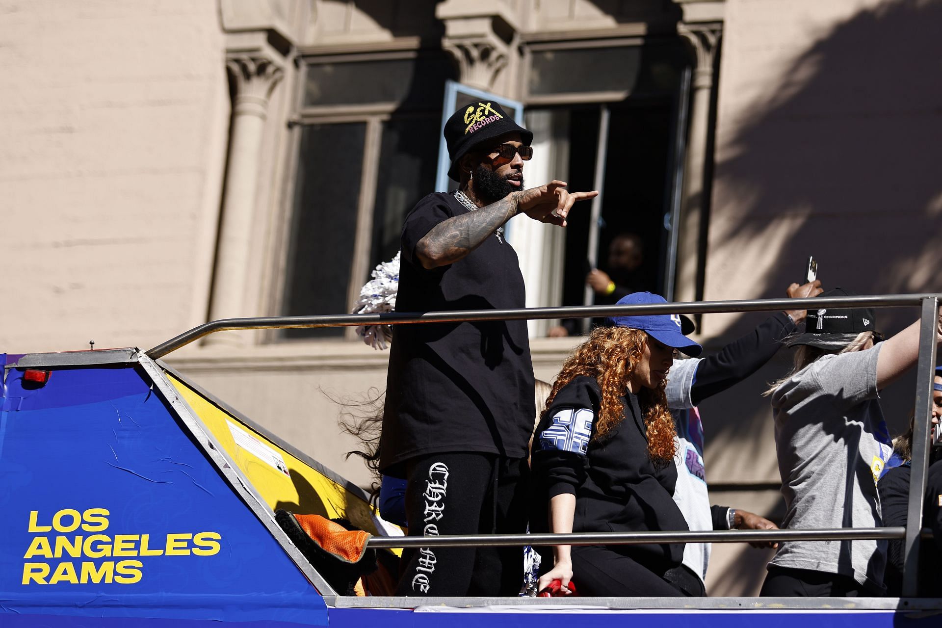 Wide Receiver Odell Beckham Jr. at Los Angeles Rams Super Bowl Parade