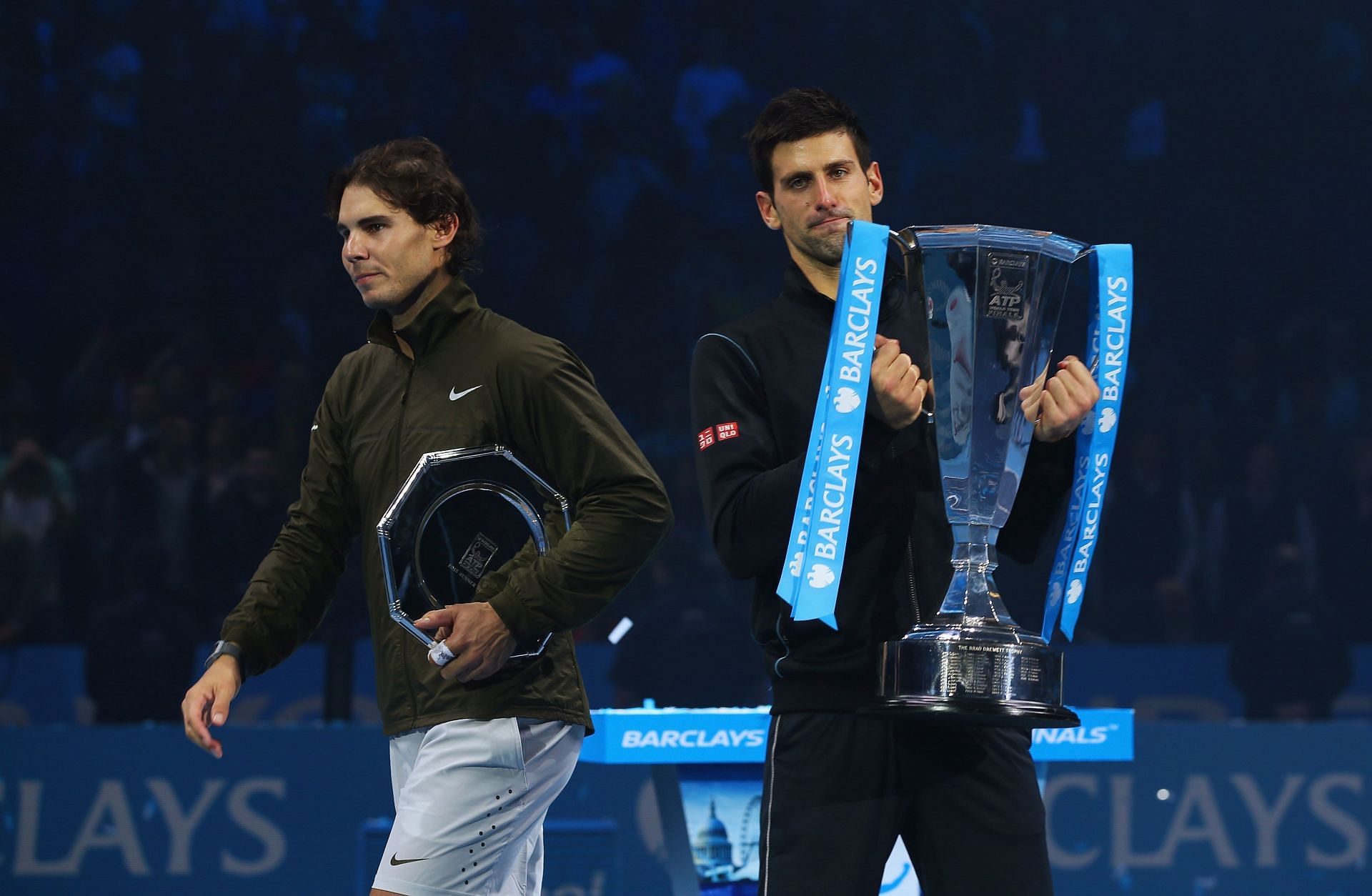 The ATP Tour Finals is the biggest tournament that hasn't been won by Rafael Nadal (left) as yet